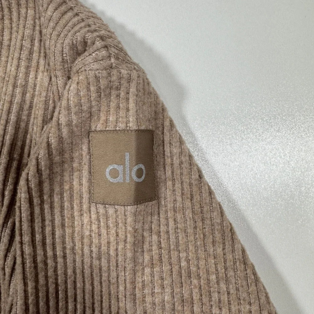 Alo Yoga S Muse Hoodie Gravel Heather Sweatshirt Yoga Hiking Pickleball Golf Gym - Picture 4 of 8